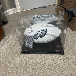 2017 Signed Carson Wentz Ball with Card